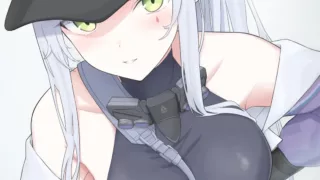 插画美图 银发美少女 少女前线 HK416@撃方武陽(ウチカタタケアキ)