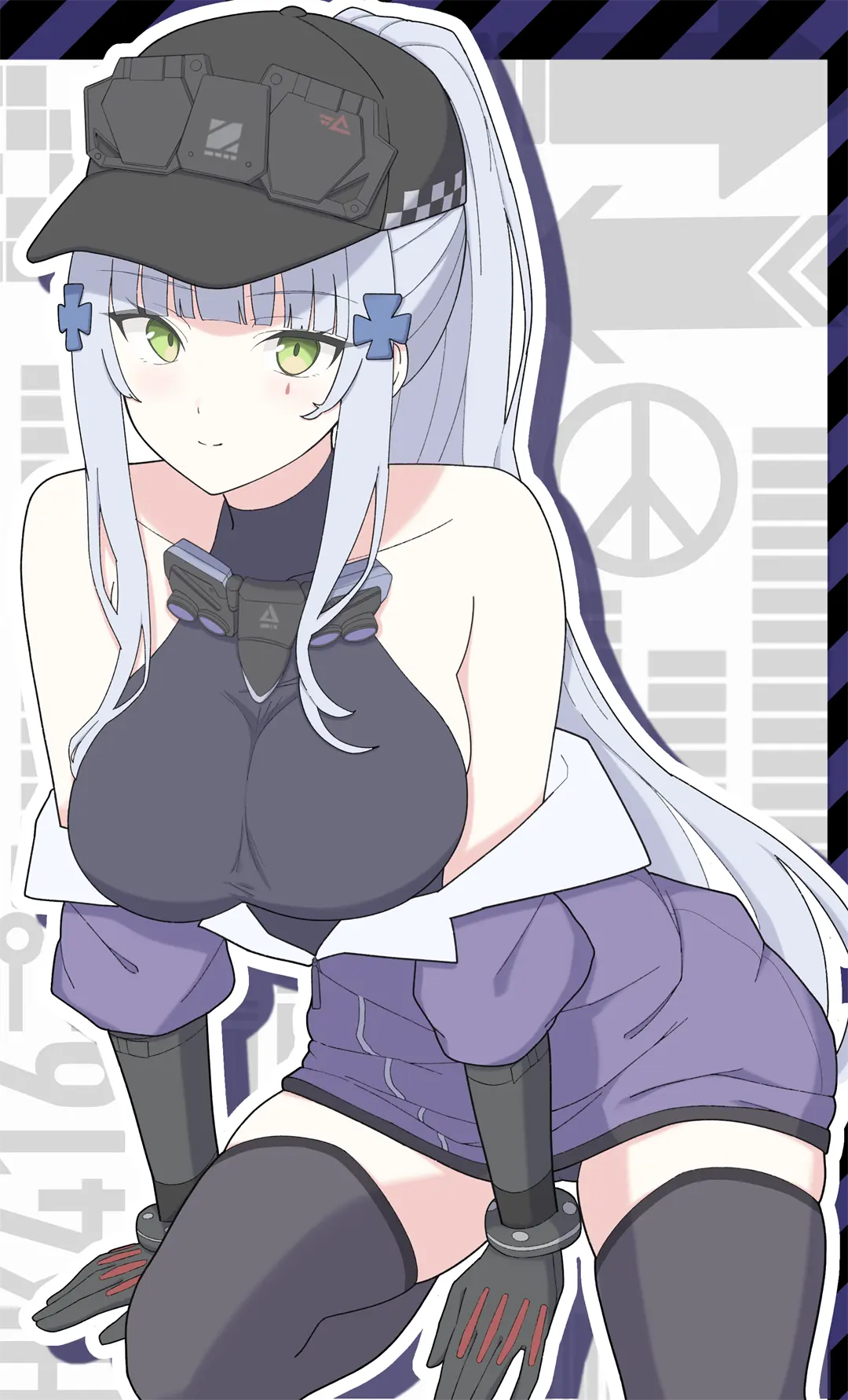 插画美图 银发美少女 少女前线 HK416@撃方武陽(ウチカタタケアキ) 插画-第4张