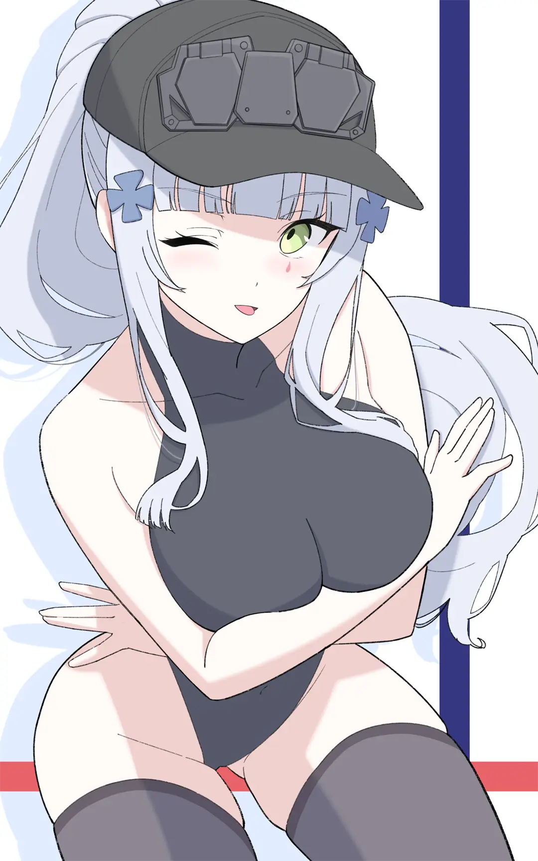 插画美图 银发美少女 少女前线 HK416@撃方武陽(ウチカタタケアキ) 插画-第5张