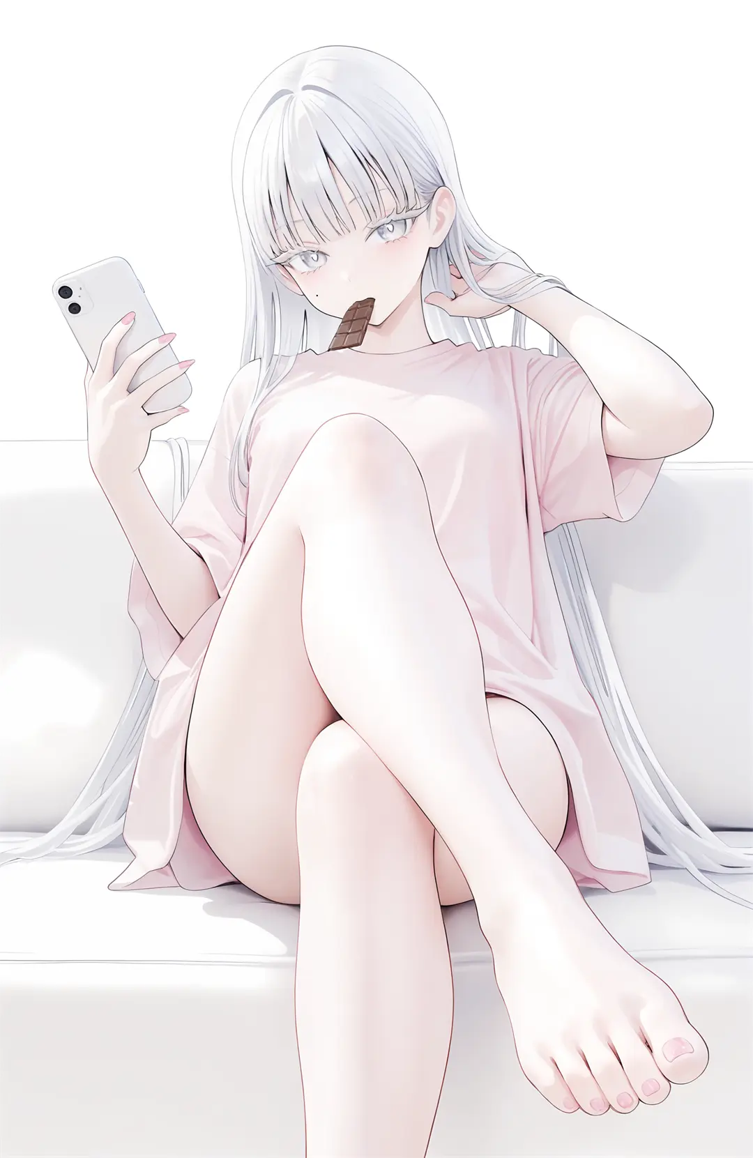 AI生成 鸣潮 今汐 裸足 @光怪陆离 插画-第1张