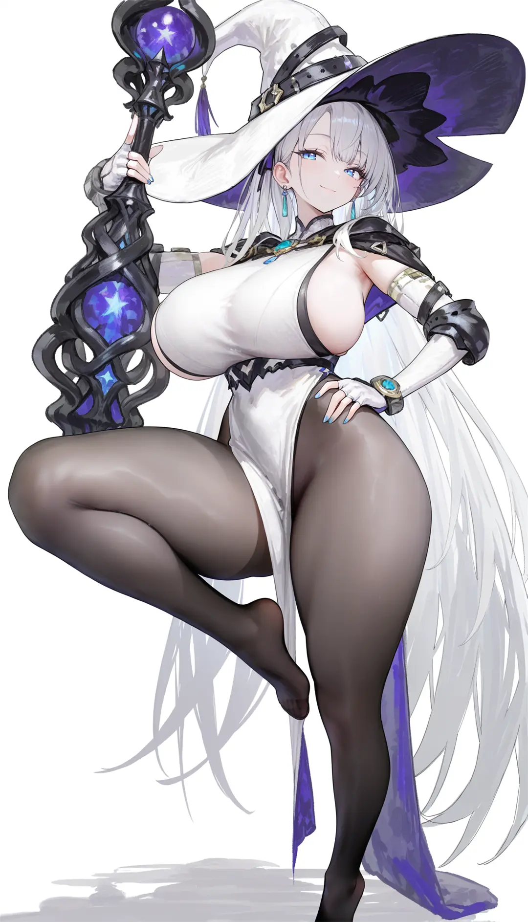 AI生成 黑丝 魔女 插画美图@活出骨感 插画-第3张