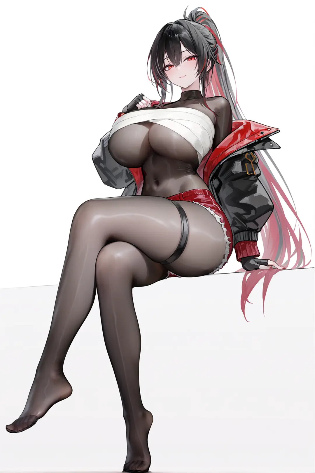 AI生成 黑丝 魔女 插画美图@活出骨感 插画-第6张