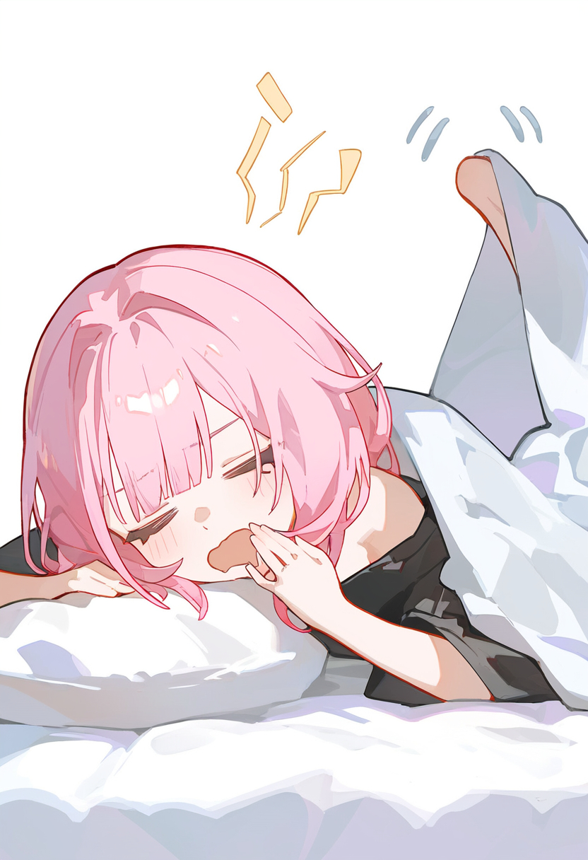绘画美图 崩坏3 爱莉希雅 AI生成 睡衣 可爱美少女 插画-第2张